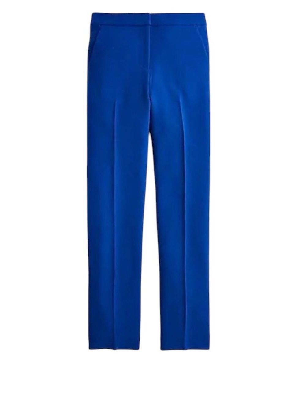 J.Crew Women Kate Royal Blue Straight Leg Stretch Pants 4 - Picture 4 of 10